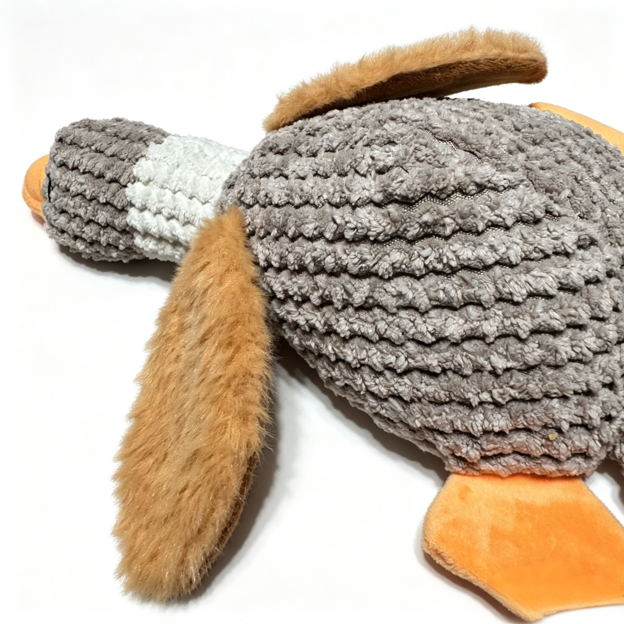 grey textured wild goose squeaky plush dog chew toy grey textured wild goose squeaky plush dog chew toy