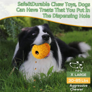 pineapple indestructible rubber dog chew toy for aggressive chewers