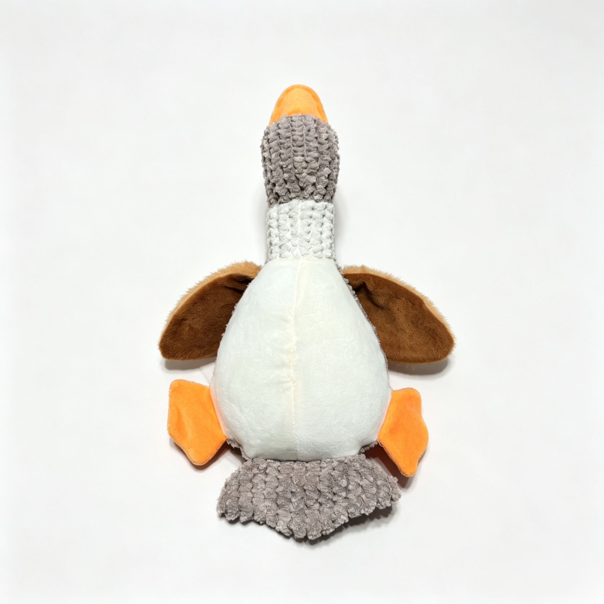 grey textured wild goose squeaky plush dog chew toy grey textured wild goose squeaky plush dog chew toy
